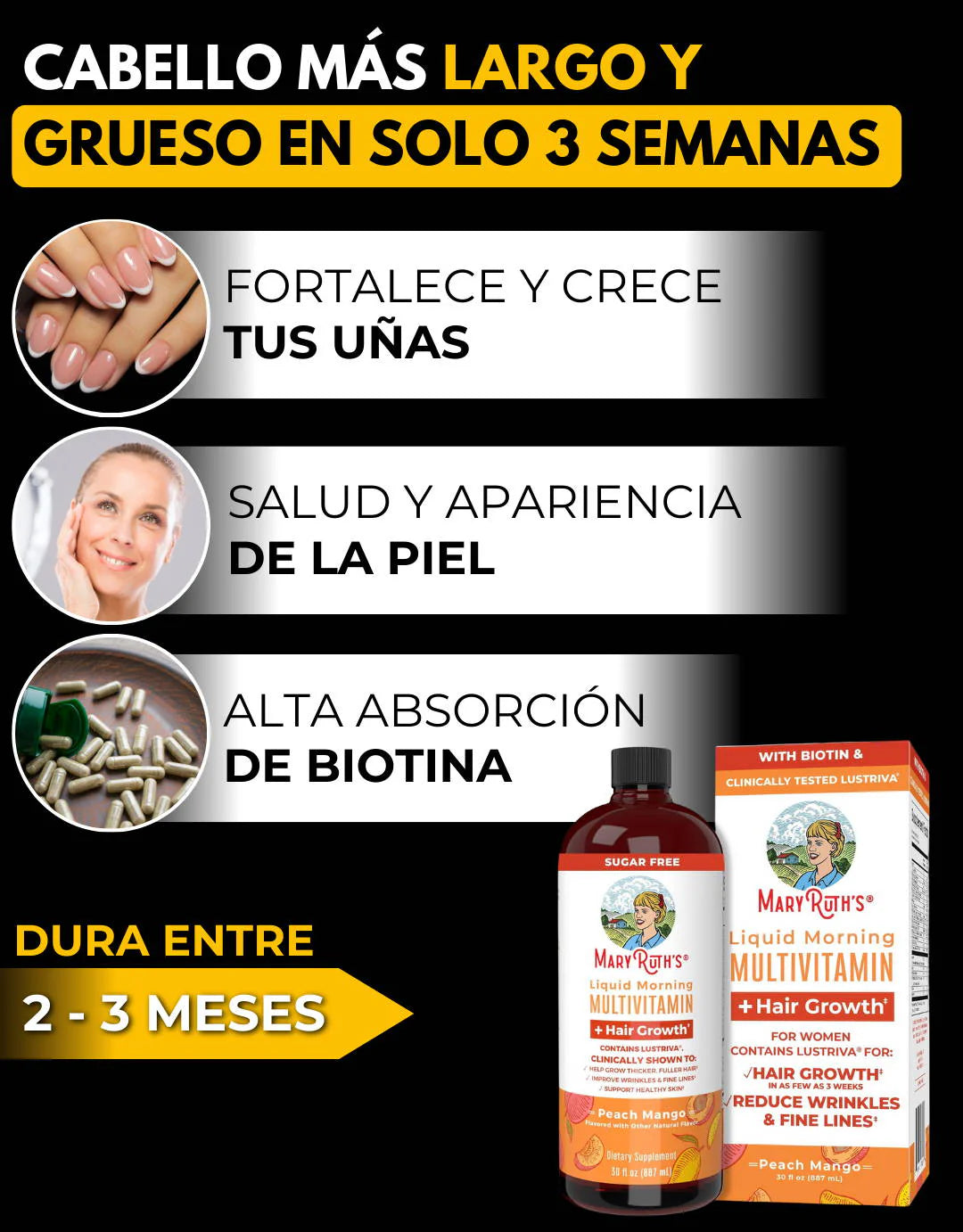 LuxuVell -Multivitamínico y Crece Cabello ( Edición Limitada )