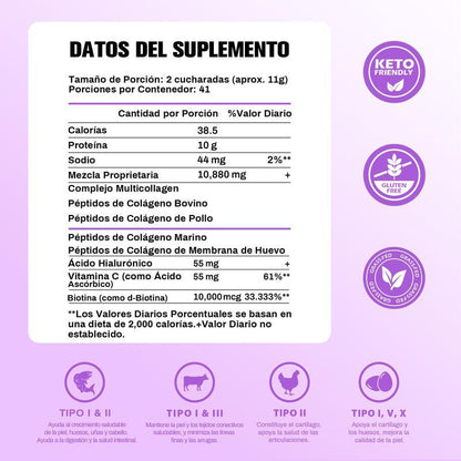 Luxuvell - Polvo de Péptidos Multicolágeno ( Edición Especial )