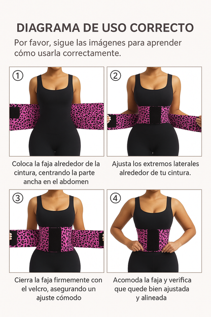 Luxuvell - Faja Lumbar Reductora con Doble Banda ( Colección Especial )